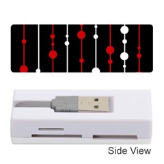 Red Black And White Pattern Memory Card Reader (stick) 