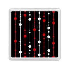 Red Black And White Pattern Memory Card Reader (square)  by Valentinaart