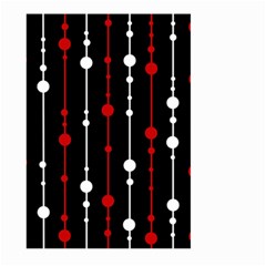 Red Black And White Pattern Large Garden Flag (two Sides) by Valentinaart