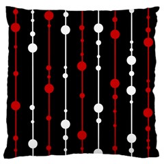 Red Black And White Pattern Large Cushion Case (one Side) by Valentinaart