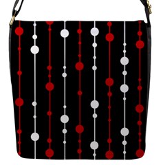 Red Black And White Pattern Flap Messenger Bag (s)