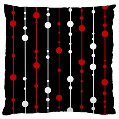 Red Black And White Pattern Large Flano Cushion Case (two Sides) by Valentinaart