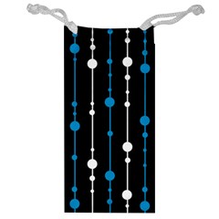 Blue, White And Black Pattern Jewelry Bags