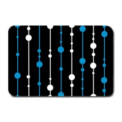 Blue, White And Black Pattern Plate Mats