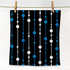 Blue, White And Black Pattern Face Towel