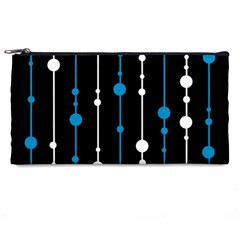 Blue, White And Black Pattern Pencil Cases