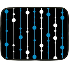 Blue, White And Black Pattern Double Sided Fleece Blanket (mini) 