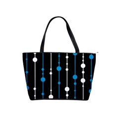 Blue, White And Black Pattern Shoulder Handbags