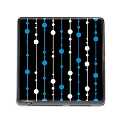 Blue, White And Black Pattern Memory Card Reader (square)