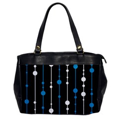 Blue, White And Black Pattern Office Handbags