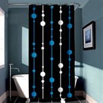 Blue, white and black pattern Shower Curtain 36  x 72  (Stall)  Curtain(36 X72 ) - 33.26 x66.24  Curtain(36 X72 )