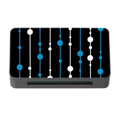 Blue, White And Black Pattern Memory Card Reader With Cf by Valentinaart