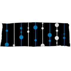 Blue, White And Black Pattern Body Pillow Case Dakimakura (two Sides)