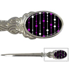 Purple, Black And White Pattern Letter Openers