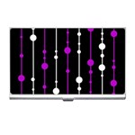 Purple, black and white pattern Business Card Holders Front