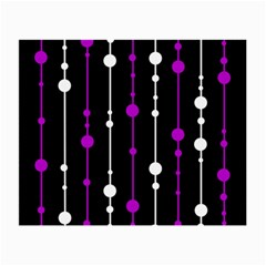 Purple, Black And White Pattern Small Glasses Cloth by Valentinaart