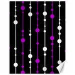 Purple, black and white pattern Canvas 12  x 16   11.86 x15.41  Canvas - 1