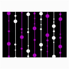 Purple, Black And White Pattern Large Glasses Cloth