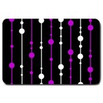 Purple, black and white pattern Large Doormat  30 x20  Door Mat