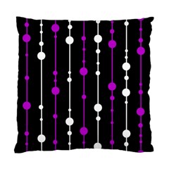 Purple, Black And White Pattern Standard Cushion Case (one Side)