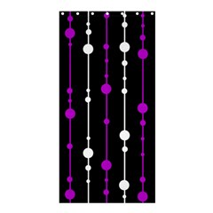 Purple, Black And White Pattern Shower Curtain 36  X 72  (stall)  by Valentinaart