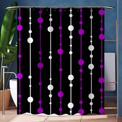 Purple, Black And White Pattern Shower Curtain 60  X 72  (medium)  by Valentinaart