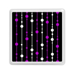 Purple, Black And White Pattern Memory Card Reader (square) 