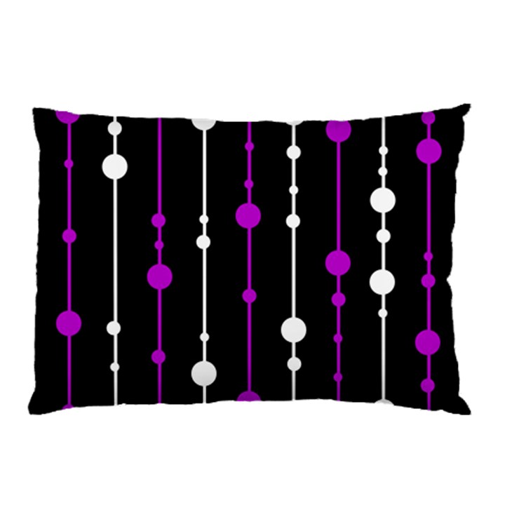 Purple, black and white pattern Pillow Case (Two Sides)