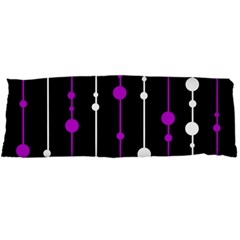 Purple, Black And White Pattern Body Pillow Case Dakimakura (two Sides) by Valentinaart