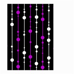 Purple, Black And White Pattern Small Garden Flag (two Sides)