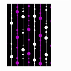 Purple, Black And White Pattern Large Garden Flag (two Sides) by Valentinaart