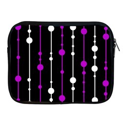 Purple, Black And White Pattern Apple Ipad 2/3/4 Zipper Cases