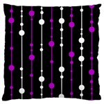 Purple, black and white pattern Standard Flano Cushion Case (Two Sides) Front