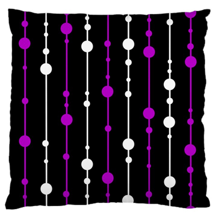 Purple, black and white pattern Standard Flano Cushion Case (Two Sides)