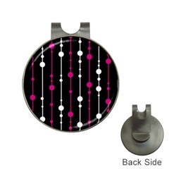 Magenta White And Black Pattern Hat Clips With Golf Markers by Valentinaart