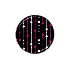 Magenta White And Black Pattern Hat Clip Ball Marker by Valentinaart