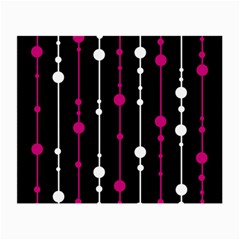 Magenta White And Black Pattern Small Glasses Cloth