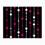 Magenta white and black pattern Small Glasses Cloth Front