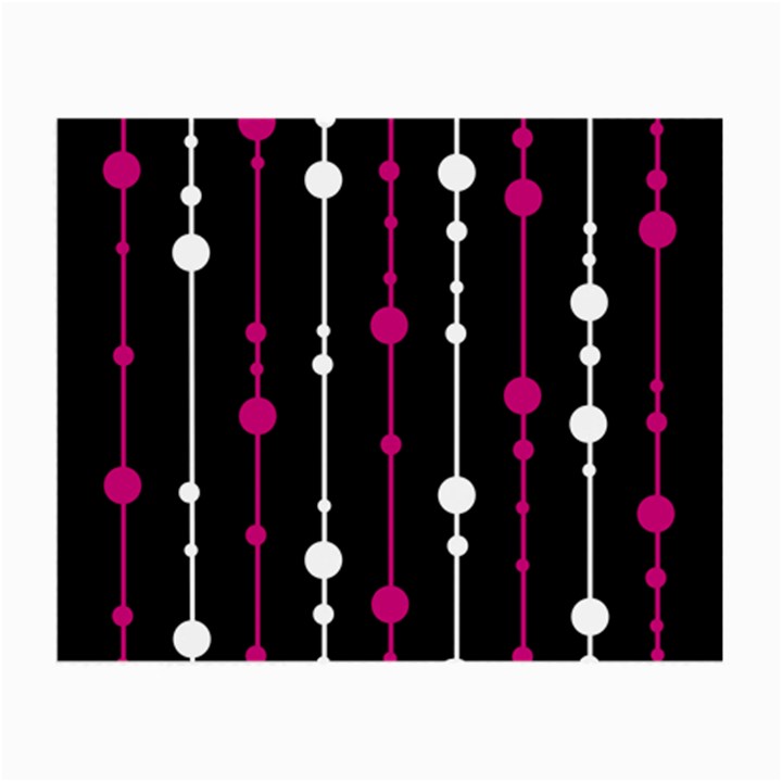 Magenta white and black pattern Small Glasses Cloth