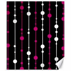 Magenta White And Black Pattern Canvas 8  X 10 