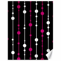 Magenta White And Black Pattern Canvas 18  X 24  