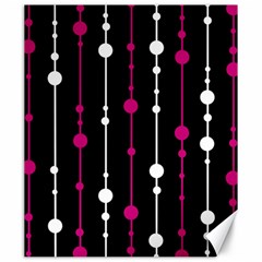 Magenta White And Black Pattern Canvas 20  X 24   by Valentinaart