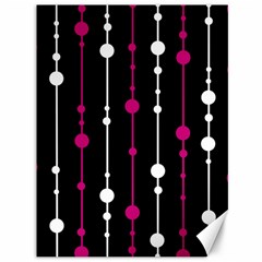 Magenta White And Black Pattern Canvas 36  X 48   by Valentinaart