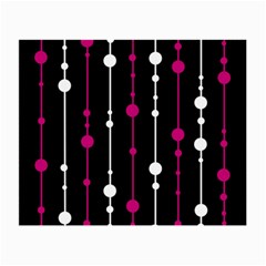 Magenta White And Black Pattern Small Glasses Cloth (2-side)