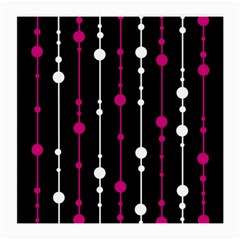 Magenta White And Black Pattern Medium Glasses Cloth (2-side)