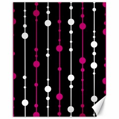 Magenta White And Black Pattern Canvas 11  X 14  