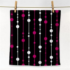 Magenta White And Black Pattern Face Towel