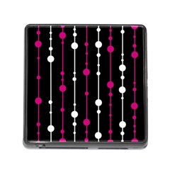 Magenta White And Black Pattern Memory Card Reader (square)