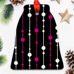 Magenta White And Black Pattern Ornament (bell) 