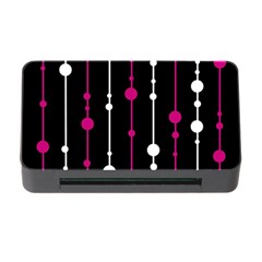 Magenta White And Black Pattern Memory Card Reader With Cf